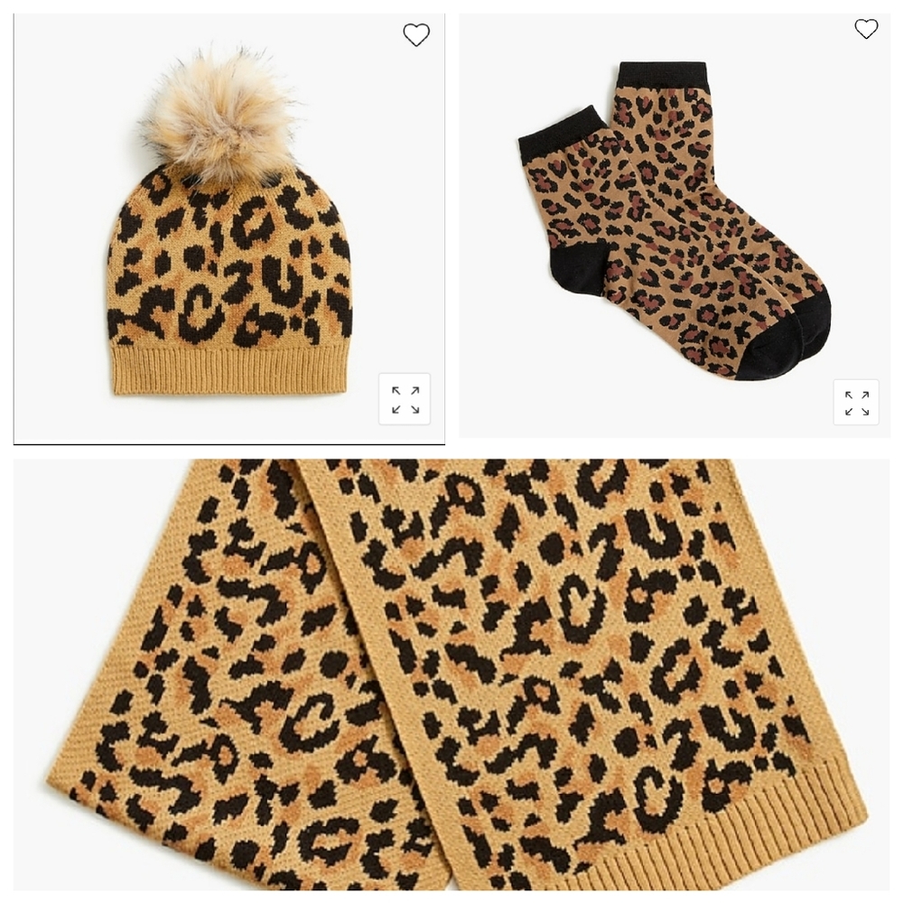 NWT. J. Crew bundle scarf,  pompom beanie, socks